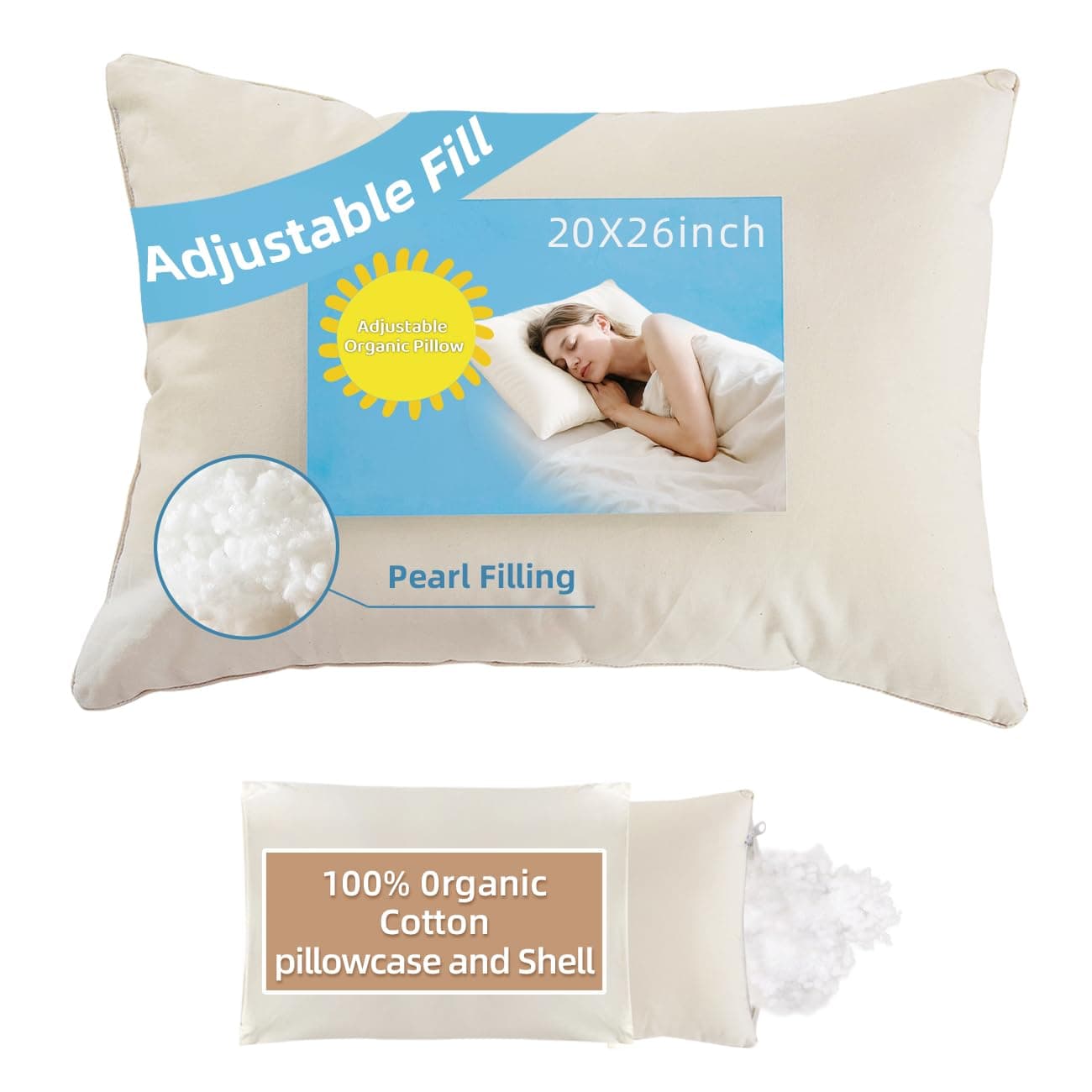 Lofe 20x26 Organic Cotton Pillow