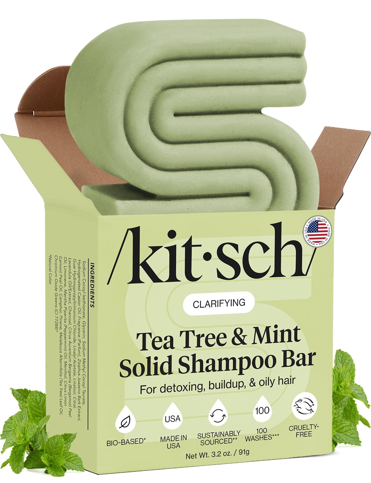 Kitsch Clarifying Tea Tree & Mint Shampoo Bar