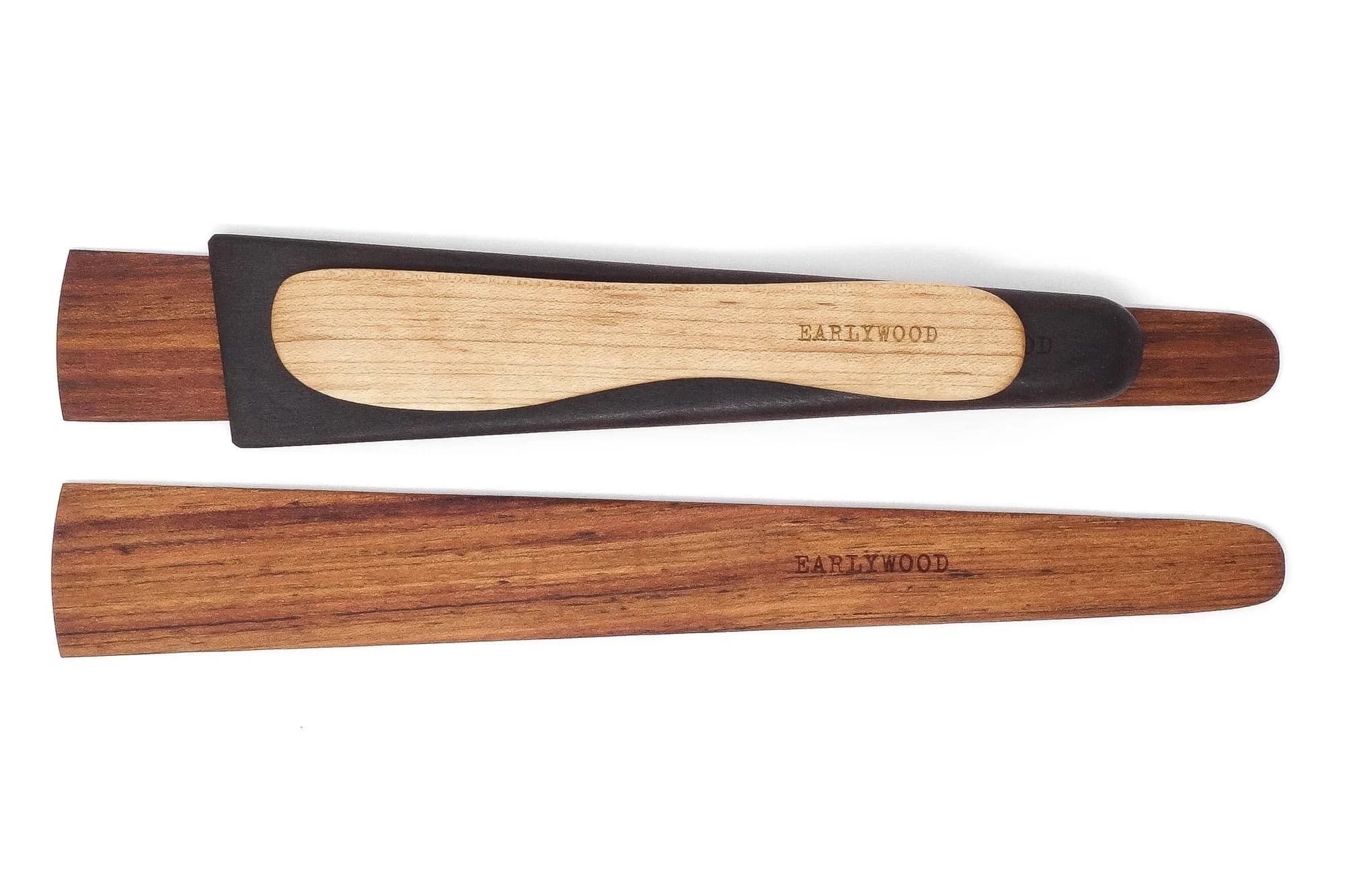 Earlywood hardwood cooking spoons