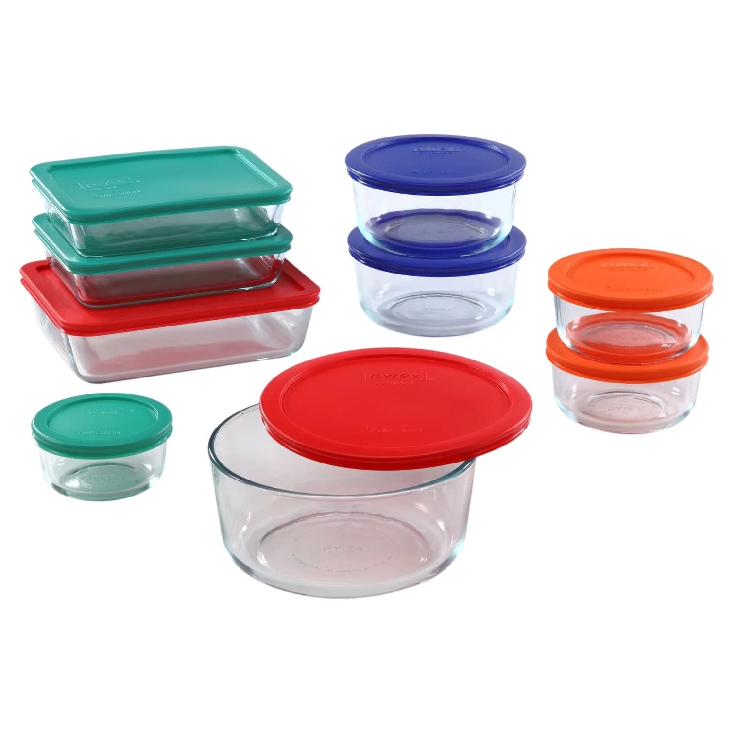Pyrex 18-piece glass storage set